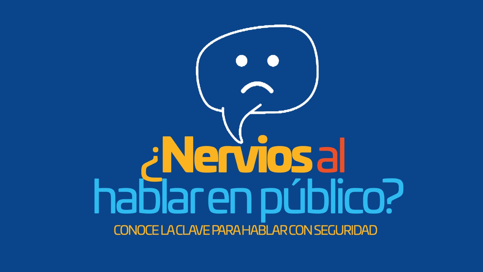 ¿Nervios al hablar en público?